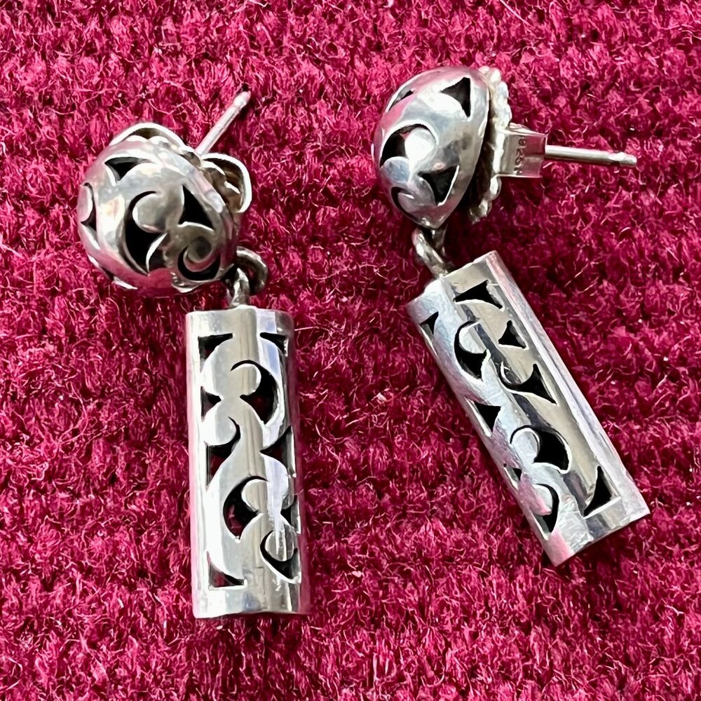 Lois Hill vintage silver dangle earrings